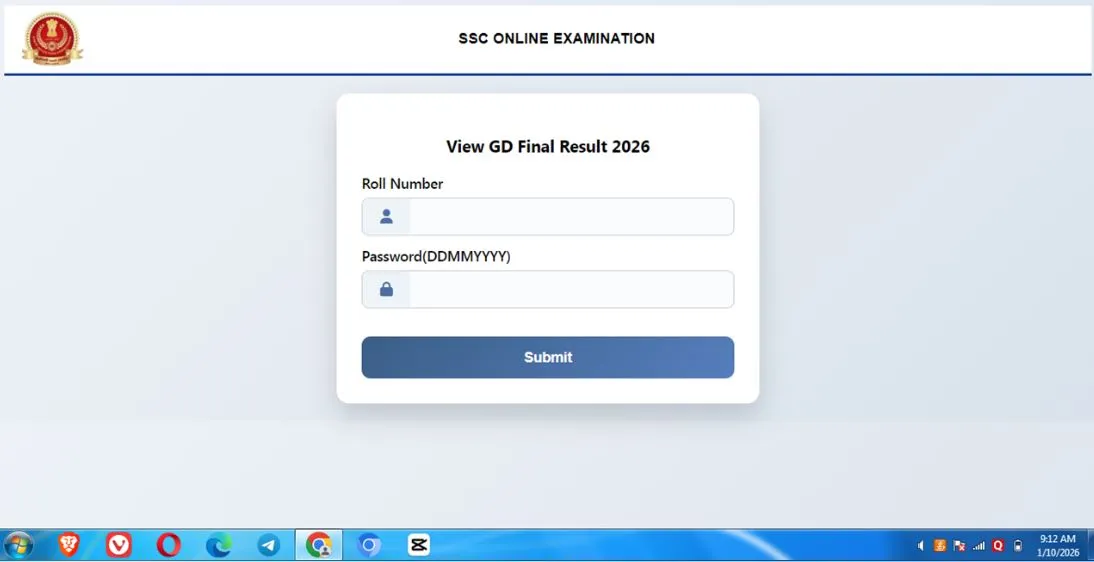 News Official Vds 10 SSC Constable GD Final Result 2026 Check Name in Merit List