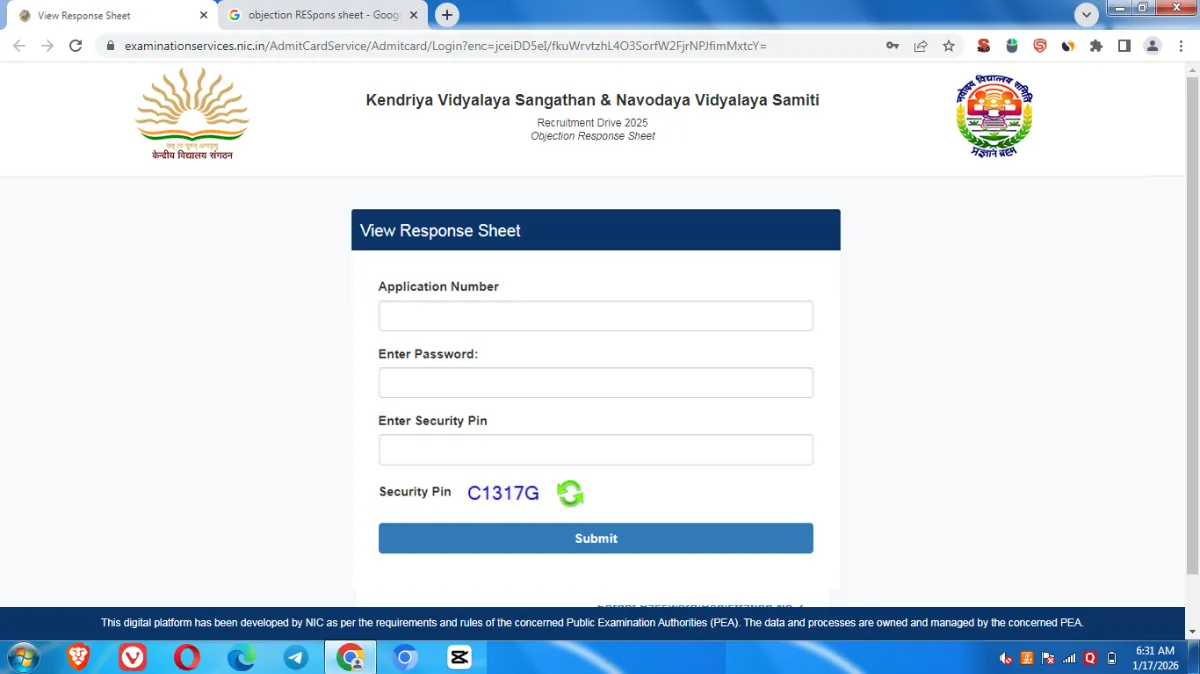 News Official Vds 16 KVS NVS Answer Key 2026 केवीएस एनवीएस परीक्षा का उत्तर कुंजी
