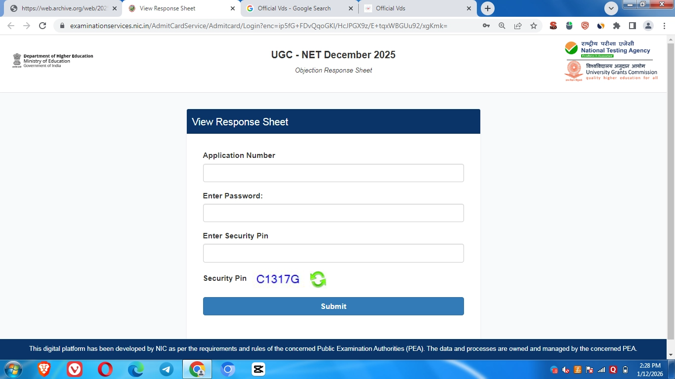 News Official Vds 14 NTA UGC NET Answer Key 2026 एनटीए यूजीसी नेट दिसंबर 2025 उत्तर कुंजी